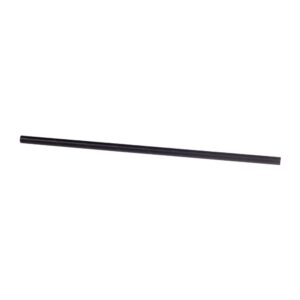 7.75 Inch Paper Jumbo Straws, Black, Unwrapped | Raw Item