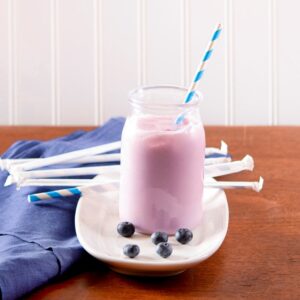 7.75 Inch Wrapped Jumbo White with Blue | Styled