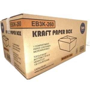 Rerobox Kraft #3 Takeout Box 130ct | Corrugated Box