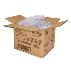 KNIFE PLAS BLK 24-40CT CUTLEREASE | Packaged