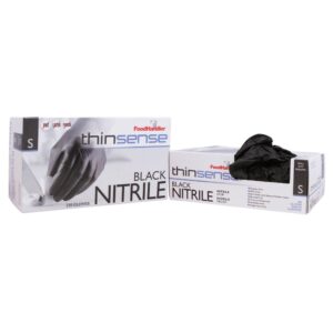 Small Black Nitrile Powder Free Gloves | Styled
