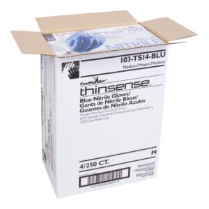Medium Blue Nitrile Powder Free Gloves | Packaged