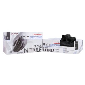 Extra Large Black Nitrile Powder Free Gloves | Styled