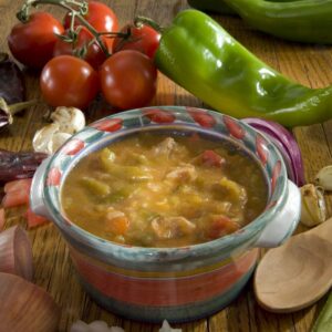 SAUCE CHILI GRN W/PORK 5-5# BUENO | Styled