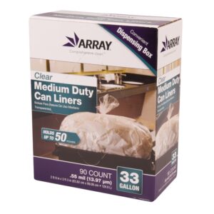 Clear Medium-Duty Can Liners | Packaged