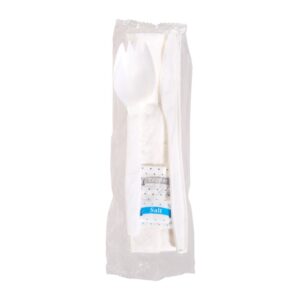 Cutlery Kit Spork Knf Nap S&p 250 | Packaged