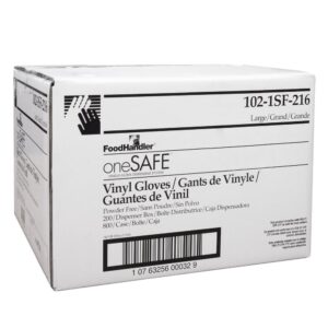 GLOVE VNYL DISP LRG PF 4-200 ONESAFE | Corrugated Box
