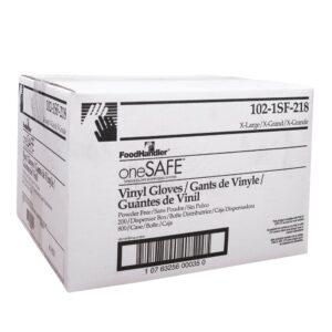 GLOVE VNYL DISP XL PF 4-200 ONESAFE | Corrugated Box
