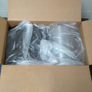 CONT PLAS 9″ BLK HNGD 100CT GOURMCL | Packaged