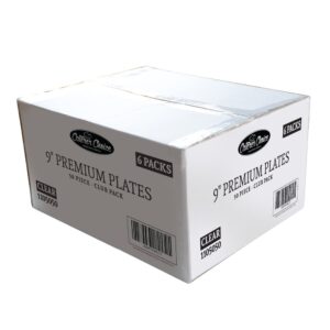 9″ Clear Plastic Plates | Corrugated Box