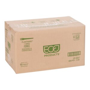Heavyweight Plastic Forks, Natural White | Corrugated Box