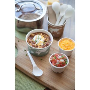 Heavyweight Plastic Spoons, Natural White | Styled