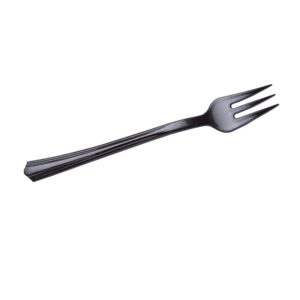 Black Plastic Petite Forks | Raw Item
