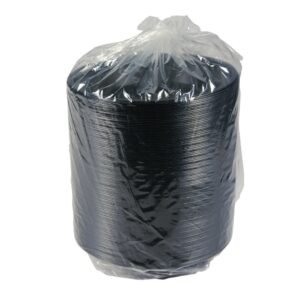 4-125 9″ PLAS DP PASTA PLATE BLK | Packaged