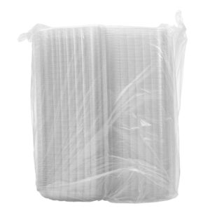 CONT PLAS 3CMPT 8X9 CLR HNGD 2-100 | Packaged