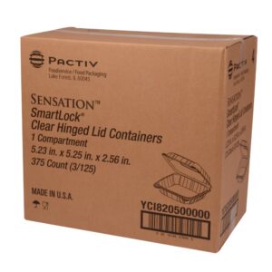 CONT PLASTIC 5″ CLEAR SMTLCK 3-125CT | Corrugated Box