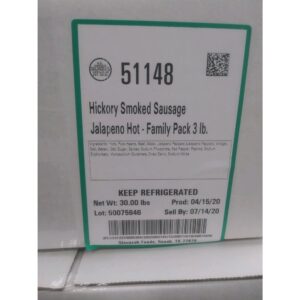 Sausage Lnk Jalap 4/1 10-3lb | Corrugated Box