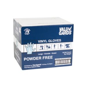 GLOVE VNYL POLY PWDFR LG 10-100CT | Corrugated Box