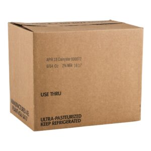 MILK WHITE 2% LOW FAT UHT 6-.5GAL | Corrugated Box