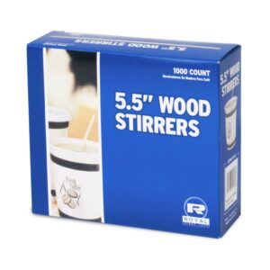 Royal Wood Stirrer Java 5.5 10/1000ct | Packaged