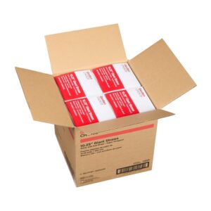 Giant White with Red Stripe Straws | Packaged