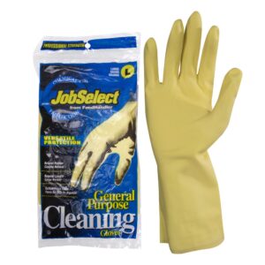 GLOVE LTX LRG 18MM YEL FLOCK 2CT | Styled