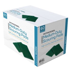 Anti-Microbial Scouring Pads Green | Corrugated Box