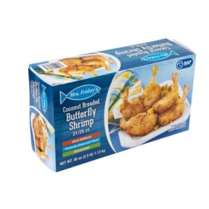 Breaded Coconut Butterfly Shrimp, 21-25 | Packaged
