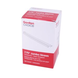 7.75″ Jumob Translucent Wrapped Straws | Packaged