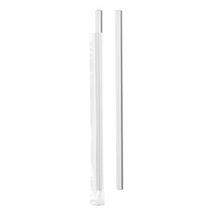 7.75″ Jumob Translucent Wrapped Straws | Raw Item