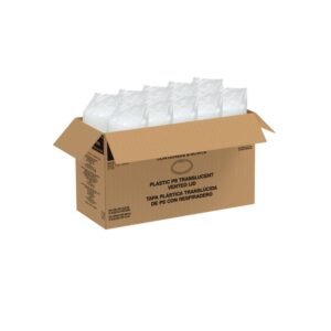 LID FLAT TRANS VNTD 10-100CT DART | Packaged