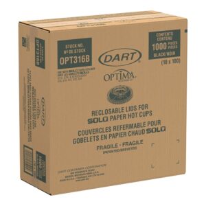 LID DOME RECLOSABLE BLK 10-100CT SOLO | Corrugated Box