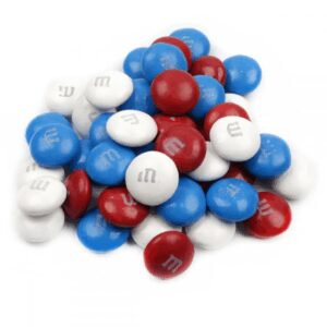 M&Ms MILK CHOC RD/WHT/BLUE 38Z | Raw Item