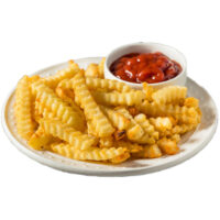 Crinkle Cut French Fries | Plated