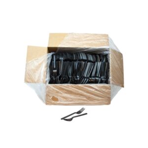 XHWT Black Plastic Forks | PNB