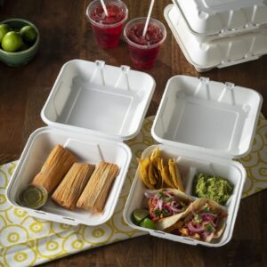 CONT MOLDED FBR 9X9X3″ WHT HNGD 150CT | PWB