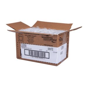 6″ Square White Plastic Plates | PKG