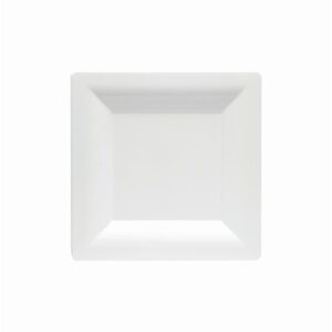 6″ Square White Plastic Plates | RAW