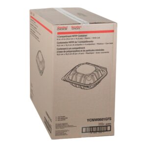 CONT MFPP 1CMPT WHT 6X6 HNGD 400CT | COR