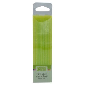 Glitter Slim Lime Candles | PKG