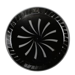 12″ Round Black Plastic Platter | RAW