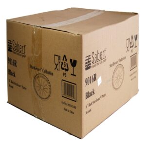 16″ Round Black Plastic Tray | COR