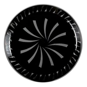 18″ Black Round Tray | RAW