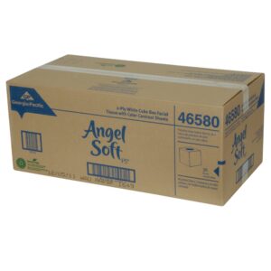 TISSUE FACIAL WHITE 2PLY CUBE ANGEL SOFT | COR