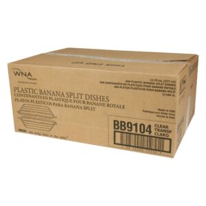 Plastic Banana Boat, Clear, 12.75 oz. | COR