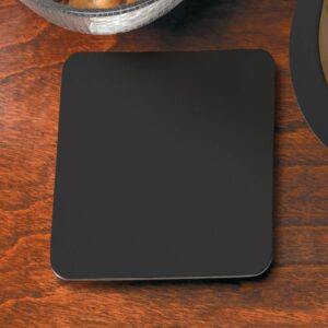 COASTER, PULPBOARD BLK SQUARE 4IN | PWB