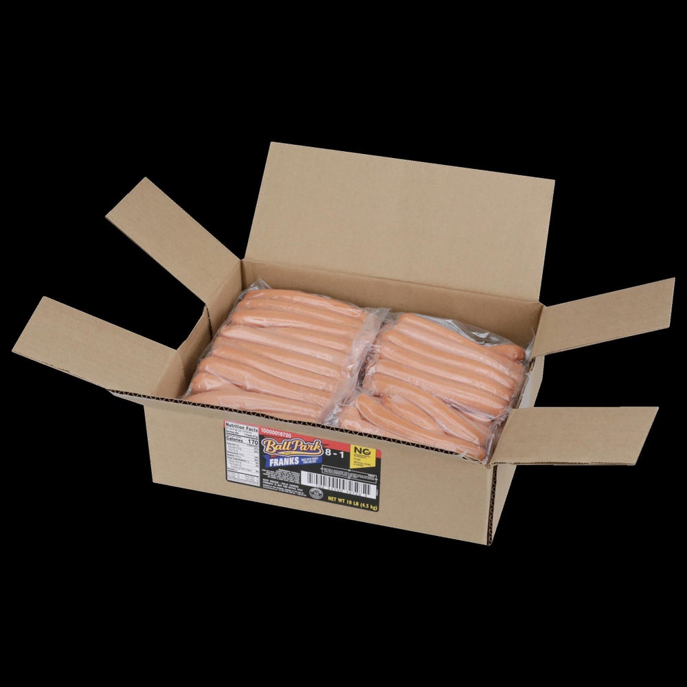 Beef Franks, 6 Inch 8 count per lb. - Gordon Restaurant Market