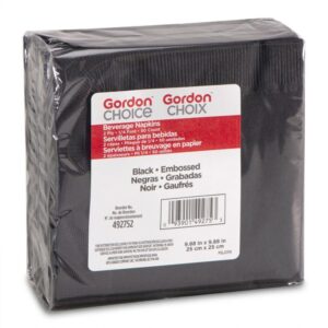 Black Beverage Napkin | IPG